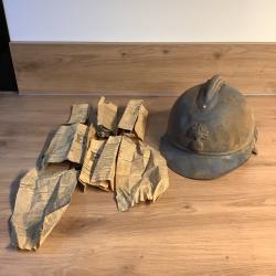 Casque adrian 1915 + l'&eacute;cho de Paris 1916