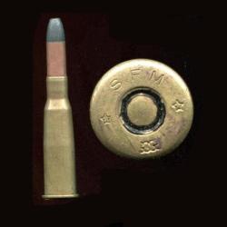 8 mm Lebel &agrave; balle de stand &agrave; en plomb cuivre calepin m&eacute;tallique - marquage : S.F.M * GG *