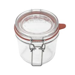 Lot de 6 Bocaux &agrave; Armature 350ml &Oslash;85mm avec 10 &Eacute;tiquettes - Le Pratique