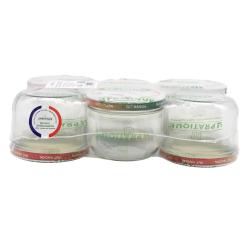 Lot de 6 Bocaux Twist-off St&eacute;rilisables 350ml - &Oslash;100mm pour Conservation Alimentaire