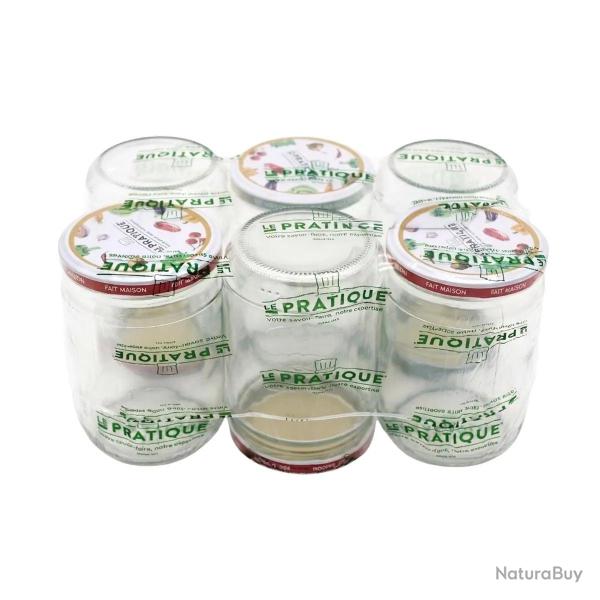 Lot de 6 Bocaux St�rilisables Twist-off 500ml - �82mm
