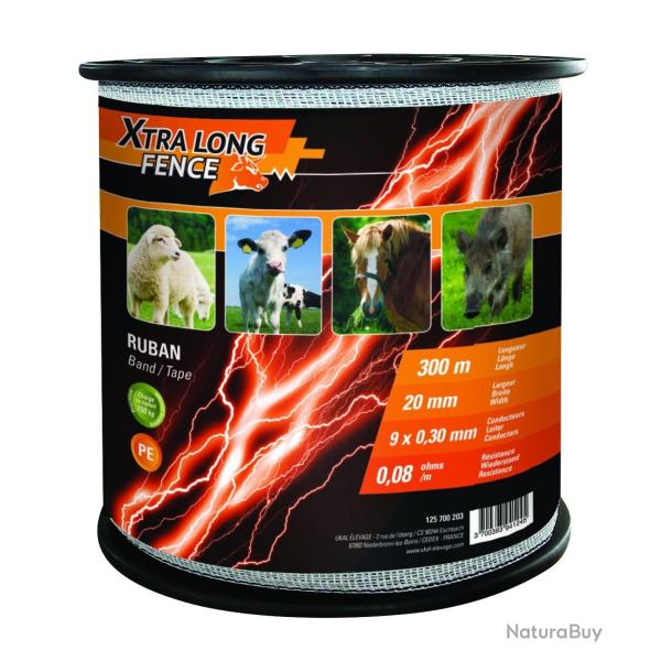 RUBAN DE CL�TURE, 20 MM X 300 M XTRALONGFENCE