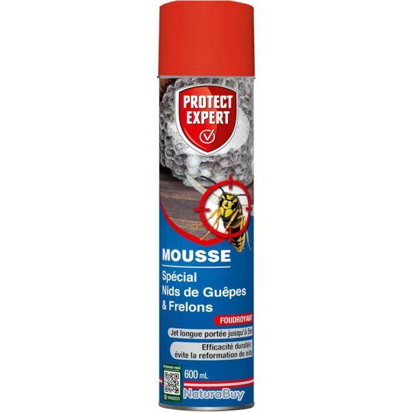 Mousse nid de gu�pes et frelons 600 ml - PROTECT EXPERT