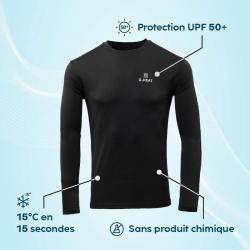 T-shirt rafraichissant manches longues anti-UV homme XL Orange