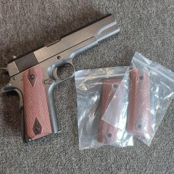 Paire de plaquette en bois quadrill&eacute;e neuve pour colt 1911 disponible imm&eacute;diatement