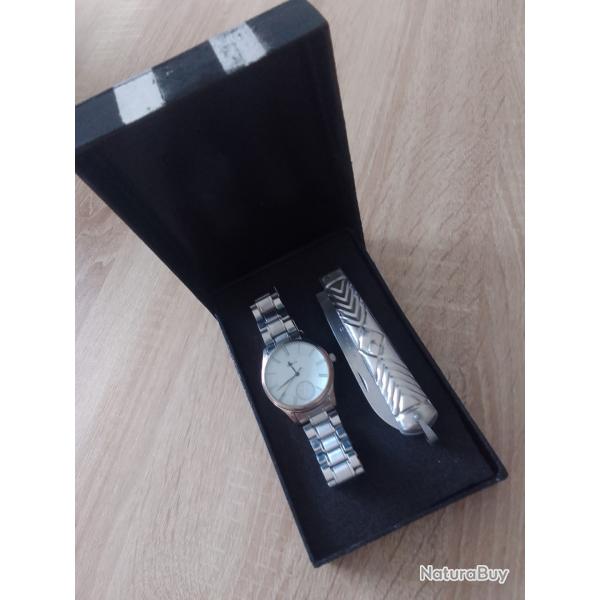 Joli petit coffret ensemble montre et canif pradel tr�s ancien cadeau