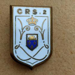 INSIGNE POLICE NATIONALE CRS 2 INSIGNE OFFICIEL DRAGO PARIS RUE ROMAINVILLE