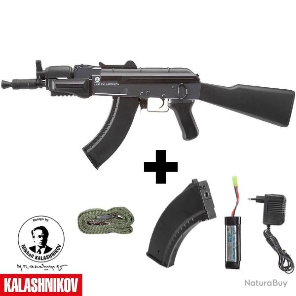 R�plique AK47 Airsoft Spetsnaz AEG - Mod�le Compact � haute pr�cision - Bi-ton Gris