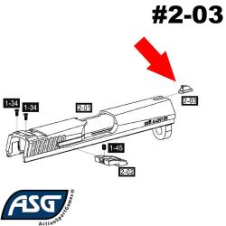 Mire Avant ASG CZ75 P-07 Duty (r&eacute;f. 2-03) -- Front Sight Officielle Airsoft & Airgun