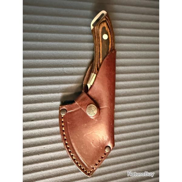 NIETO Skinner Gut Hook - Couteau de chasse espagnol - �tui cuir d'origine - Excellent �tat