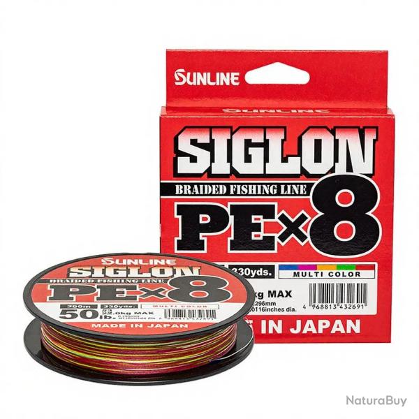 Tresse SUNLINE Siglon braid 8X multicolor 300m PE2.5 (0.270mm)