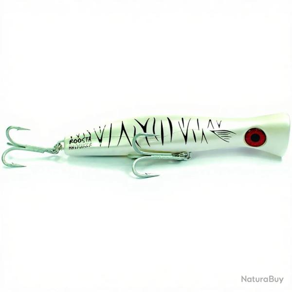 Poisson nageur HALCO Roosta popper 195 H77 WHITE TIGER