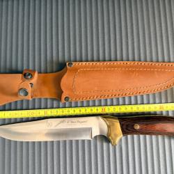 NIETO El grand Cazador - Grand Bowie de chasse espagnol - &Eacute;tui cuir d'origine - Excellent &eacute;tat
