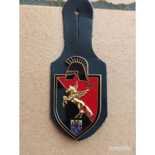 INSIGNE 21 REGIMENT DE GENIE AVEC SON CUIR