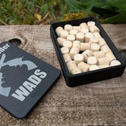 Boite de rangement bourre poudre noire - Black Powder WADS -couvercle coulissant  bourre non fournie