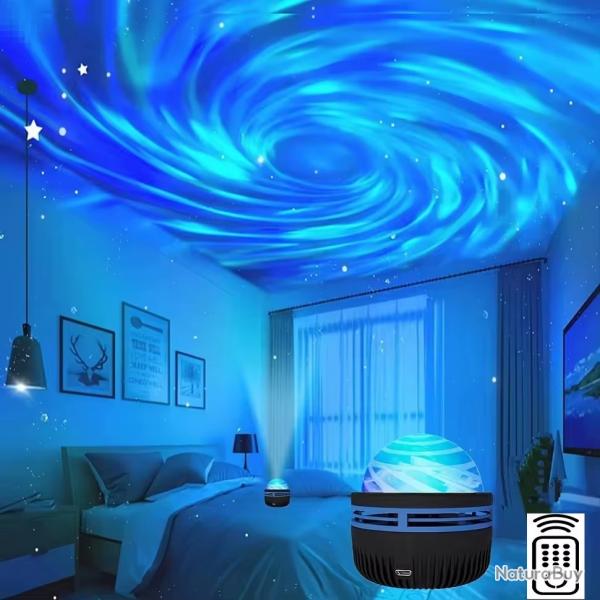 Projecteur d'�toiles et de galaxies, budg�taire de vagues d'eau et d'oc�an, veilleuse de chambre � c