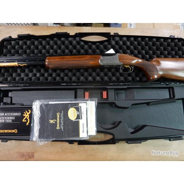 FUSIL BROWNING B525 TRAP ONE CAL. 12/70 CANON 76 CM + MALETTE + CHOKES ETAT COMME NEUF OCCASION