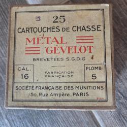 Cartouche  bo&icirc;te de 25 gevelot
