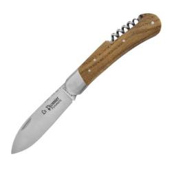 Couteau pliant Douris Chastel Le Pionnier Futuriste 2 pi&egrave;ces Ch&ecirc;ne