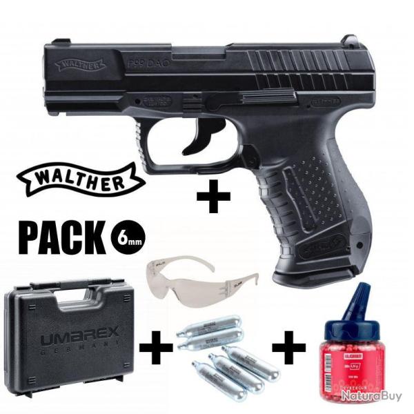 PISTOLET WALTHER P99 DAO Noir - Blowback - 6 mm BB - CO� 2J Arme en pack pr�t � jouer