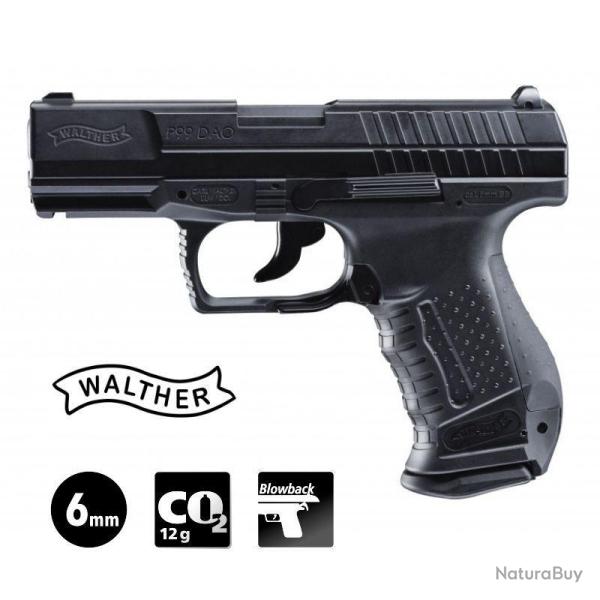 PISTOLET WALTHER P99 DAO Noir - Blowback - 6 mm BB - CO� 2J Arme seule