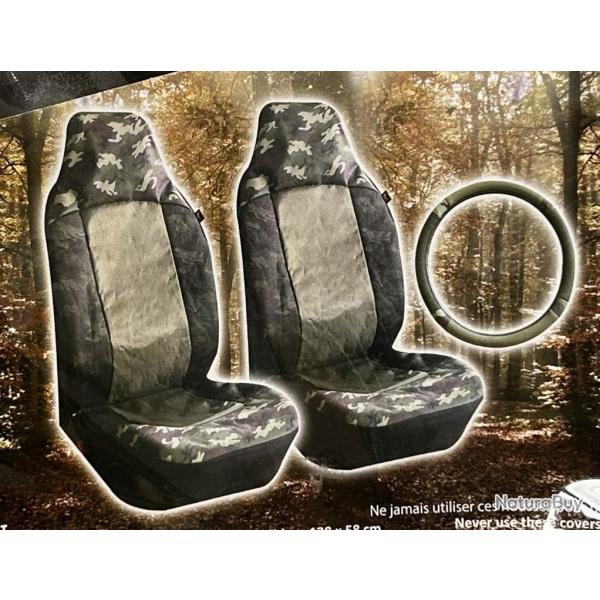 Housse pour voiture camo : Si�ges et volant - Taille universelle