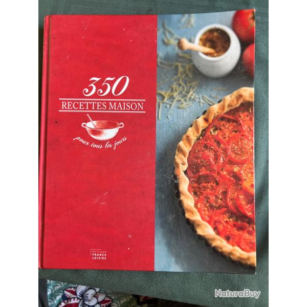 livre "350 recettes maison pour tous les jours', �ditions France Loisirs 2013