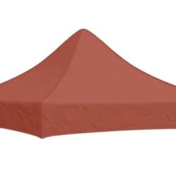 Toit tente r&eacute;ception polyester terre cuite 2x2 m imperm&eacute;able anti UV