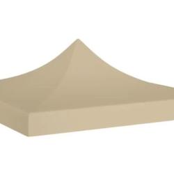 Toit tente r&eacute;ception polyester beige 2x2 m imperm&eacute;able anti UV