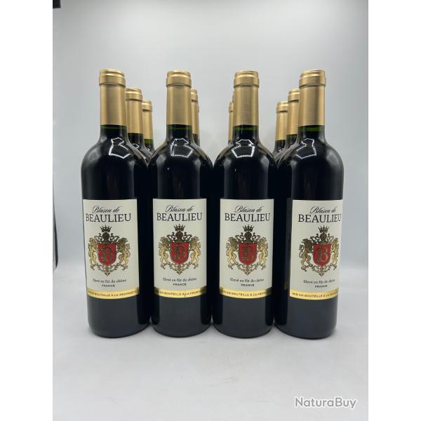 Vente flash ! 12 Bouteilles de vin rouge - Blason de Beaulieu C�tes du marmandais - 2009