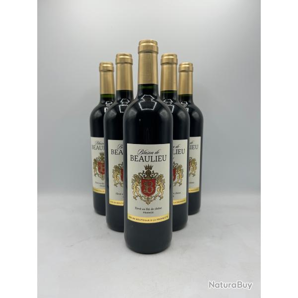 Vente flash ! 6 Bouteilles de vin rouge - Blason de Beaulieu C�tes du marmandais - 2009