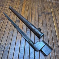 RARE BAIONNETTE CLOU N-4 MK1 PREMIER MOD&Egrave;LE CRUCIFORME FABRICANT SINGER EN 1941 WW2 ANGLETERRE