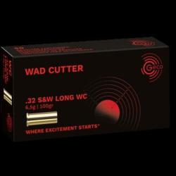 CARTOUCHES GECO .32 S&W LONG WAD CUTTER 100gr x50