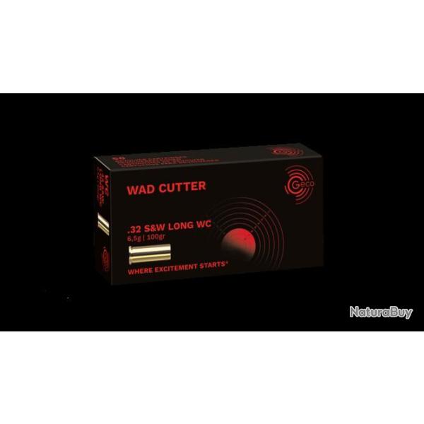 CARTOUCHES GECO .32 S&W LONG WAD CUTTER 100gr x50