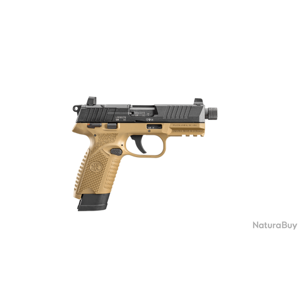 Pistolet FN HERSTAL 502 Tactical Bi-Tone Black/FDE cal.22Lr