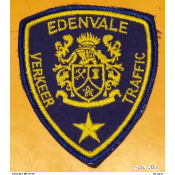 ECUSSON TISSU :�AFRIQUE DU SUD��:�EDENVALE�, VERKEER TRAFFIC  ,�ETAT VOIR PHOTO� . POUR TOUT RENSEIG