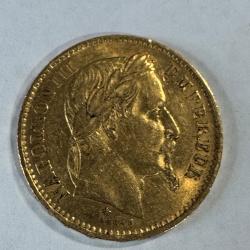 Pi&egrave;ce Or 20 Francs Napol&eacute;on III T&ecirc;te Laur&eacute;e 1861 A Paris