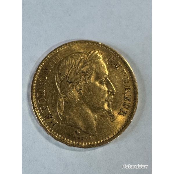 Pi�ce Or 20 Francs Napol�on III T�te Laur�e 1861 A Paris
