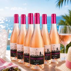 6 bouteilles de vin ros&eacute; "rurale par excellence", AOP minervois mill&eacute;sime 2025