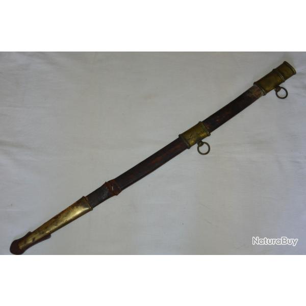 AUTHENTIQUE FOURREAU SABRE D'OFFICIER DE CHASSEURS DE VINCENNES Mle 1837