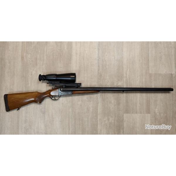 Fusil juxtapos� VERNEY-CARRON Canardouze - 12/76 - 81 cm + Lunette 9x65 (Occasion)
