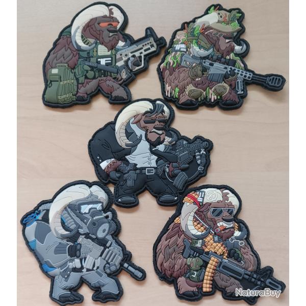 Ecusson patch tactical yack tacticool lot 5 pi�ces airsoft