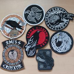 Ecusson patch tactical raven tacticool lot 7 pi&egrave;ces airsoft