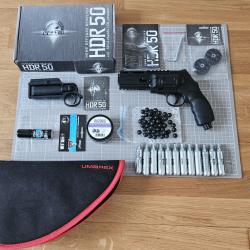 Lot complet - Umarex T4E HDR 50 / HDR50 / TR50 calibre .50 CO2 - Comme Neuf