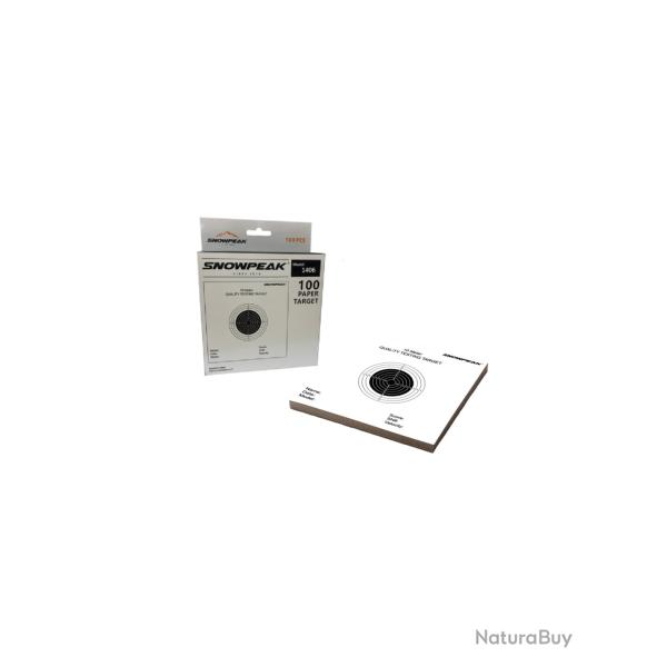 Cible en papier Zasdar de 14 x 14 cm pour le tir � 10 m. 100 unit�s.