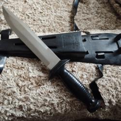 Poignard dague de plong&eacute;e chasse sous marine vintage Cavalero Champion Made in France Inox