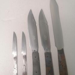 Lot lames forg&eacute;es couteaux thiers