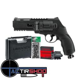 Pack R&eacute;volver de d&eacute;fense T4E TR50 Gen 2 HDR50 Cal50 - 13J - 100 billes RIB , 10 cartouche CO2, un la