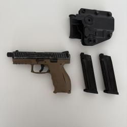 Pistolet HK VP9 Tactical GBB Gaz Blowback VFC Umarex - Tan & Noir