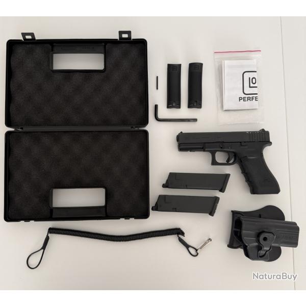 Pistolet Glock 17 Gen 4 Co2 GBB Blowback Cybergun KWC - Noir